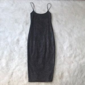 Pretty Little Thing Black Bodycon Midi Dress